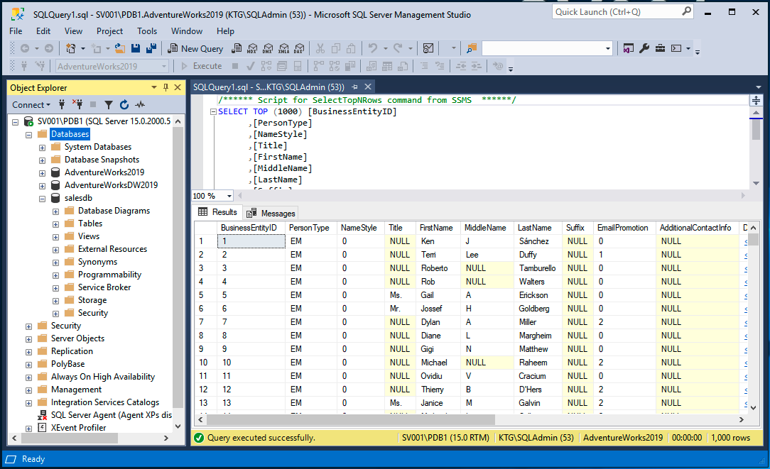 Sql dba mssql