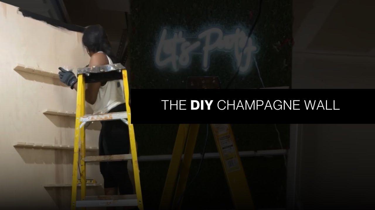 Diy champagne wall