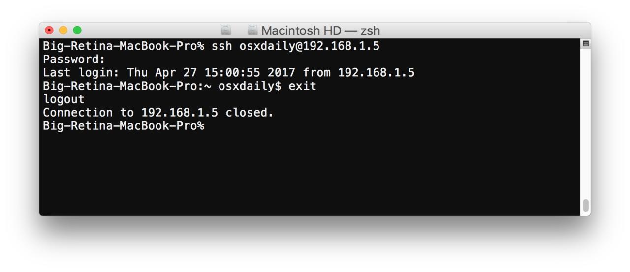 Ssh mac